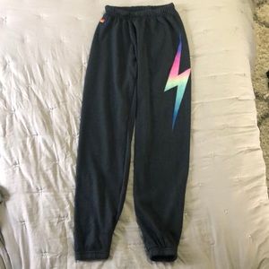 SOLD!!! AVIATOR NATION RAINBOW BOLT SWEATPANT